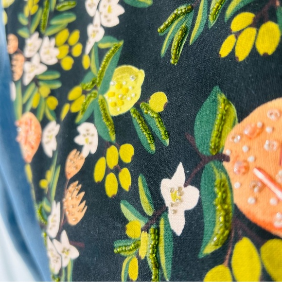 Custom Denim Jacket Citrus Fruit Beaded One of Kind Levi’s Jacket Large - Picture 14 of 16